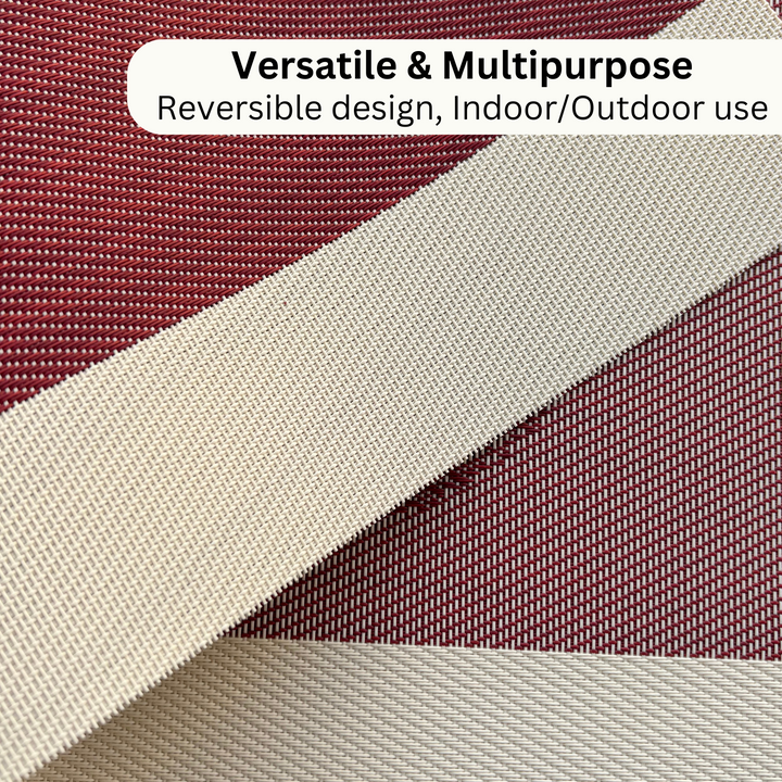 Livmodern Premium Vinyl Table Placemats - Set of 6 mats - Garnet Bloom