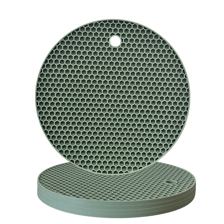 Livmodern Silicone Heat Resistant Trivets Set of 3 - Green