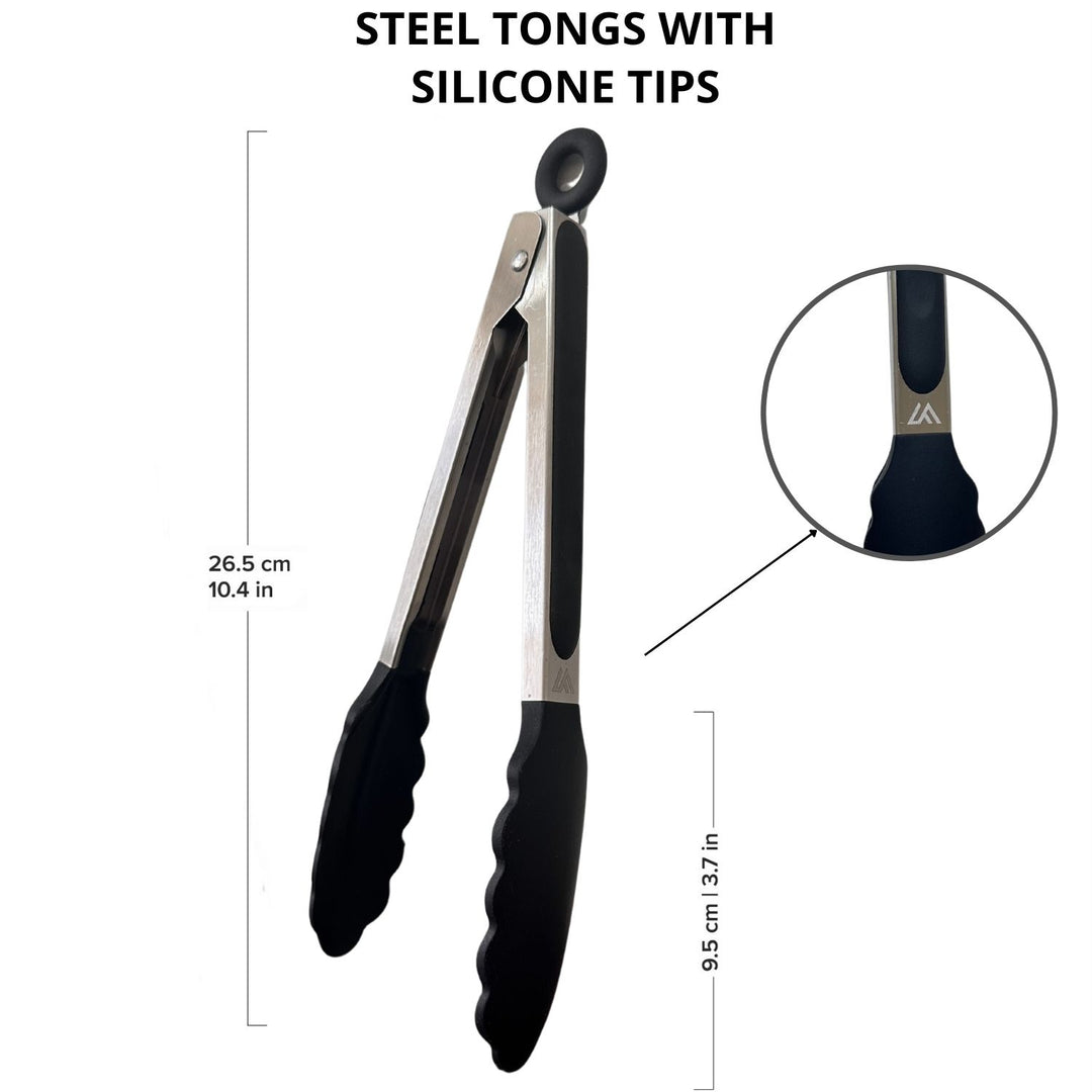 Livmodern Premium Silicone Spatula Set of 4 - Black