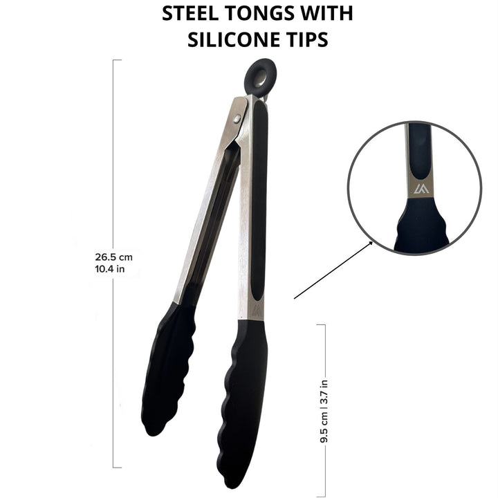 Livmodern Premium Silicone Spatula Set of 4 - Black