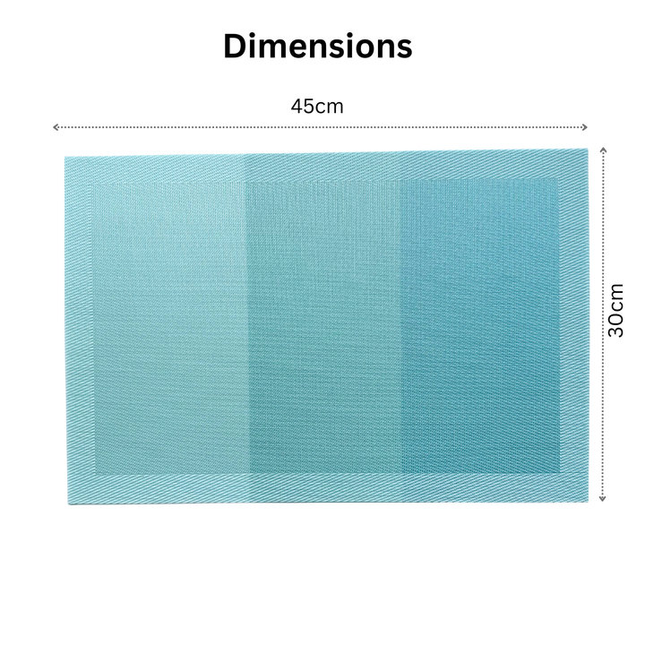 Livmodern Premium Vinyl Table Placemats - Set of 4 mats - Ocean Waves