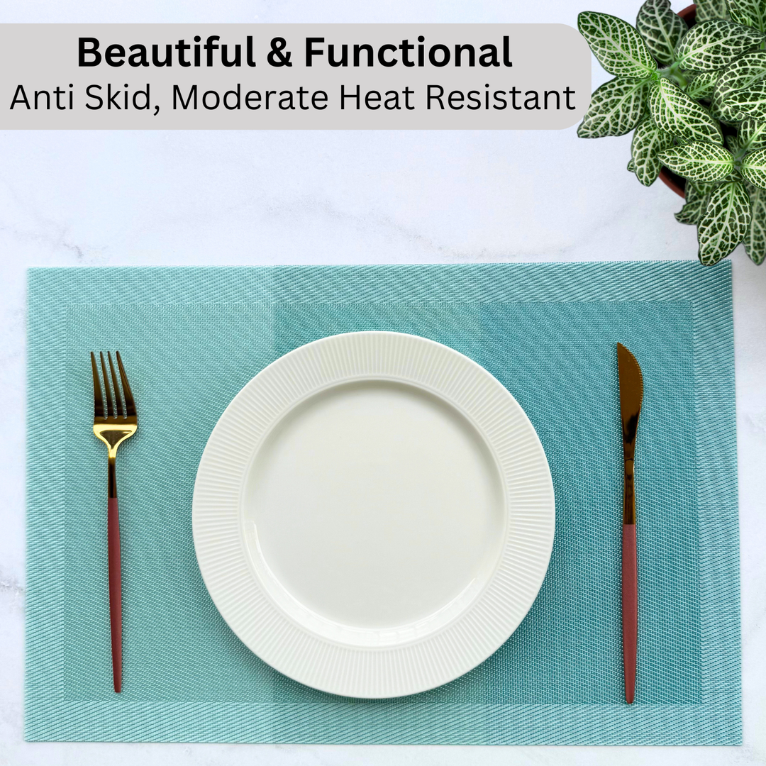 Livmodern Premium Vinyl Table Placemats - Set of 4 mats - Ocean Waves