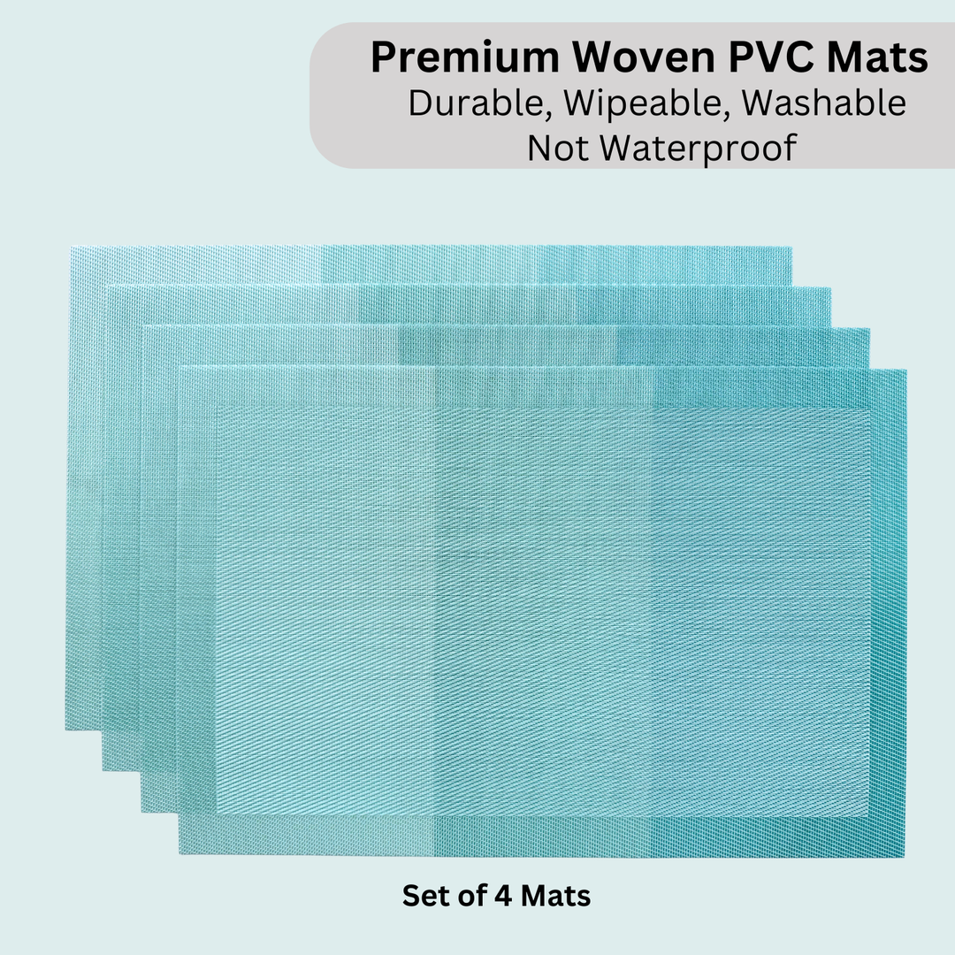 Livmodern Premium Vinyl Table Placemats - Set of 4 mats - Ocean Waves
