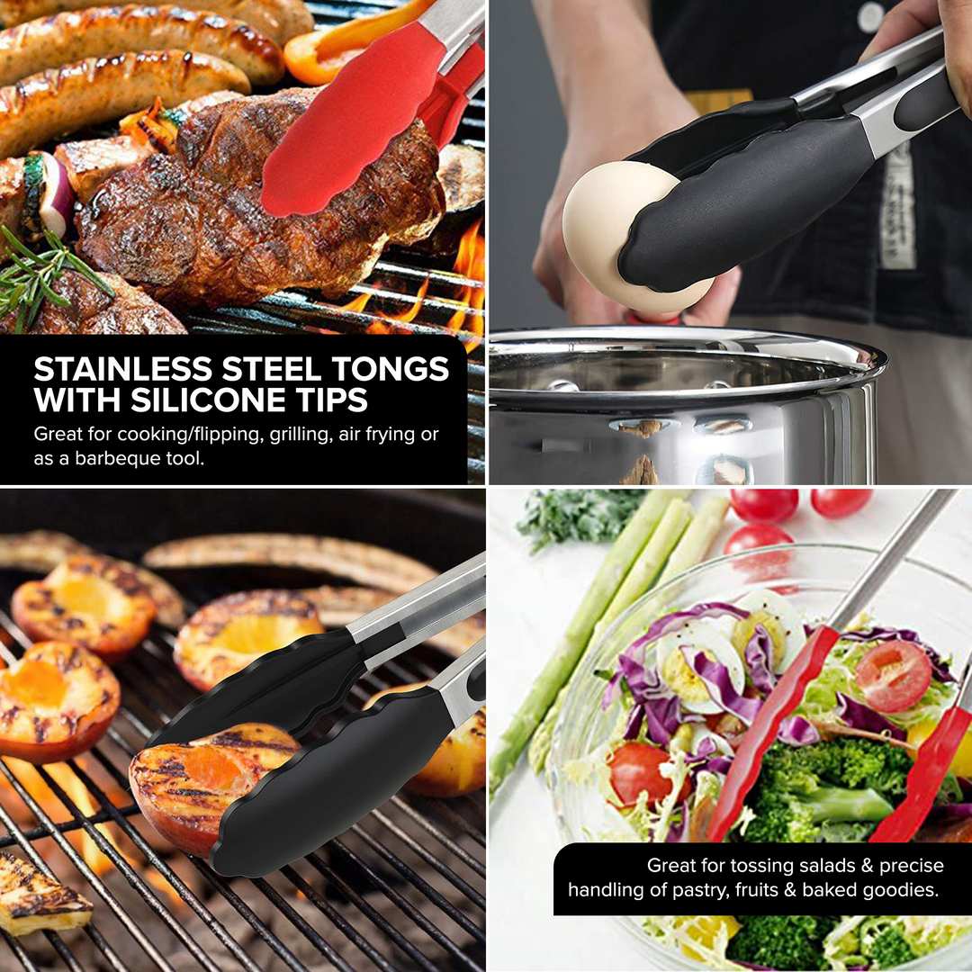 Livmodern Premium Silicone Spatula Set of 4 - Black